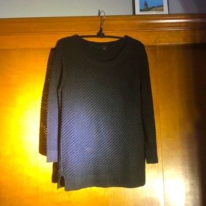 Versatile Black Mesh Sweater